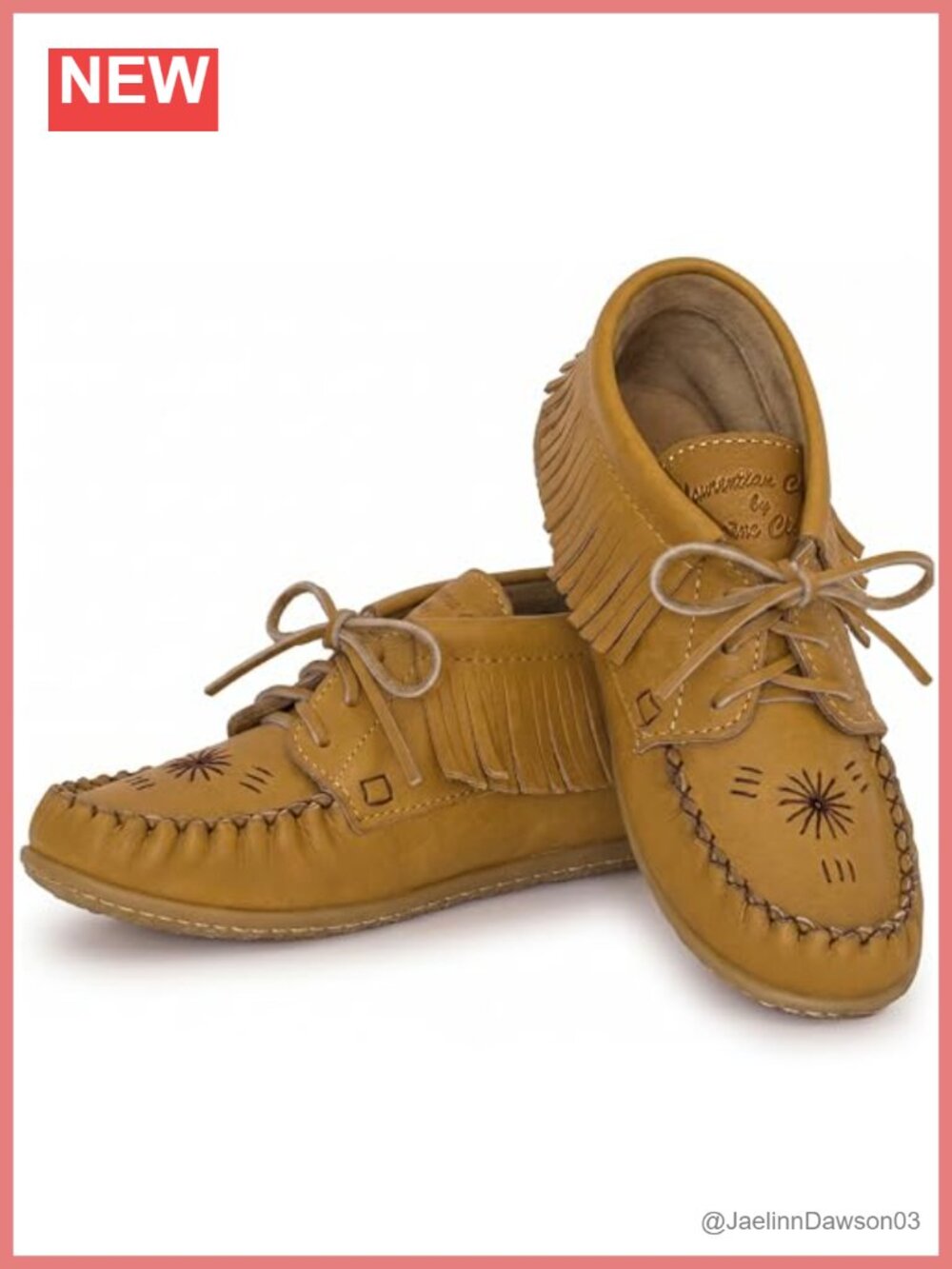 Women's Leather Mocc Boots, Moc Toe with Inca Embroidery, Indoor & Outdoor